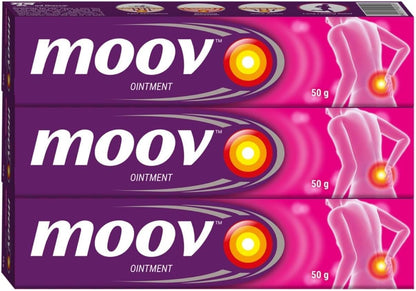 Moov Fast Quick Cream - 50g | Suitable for Back, Muscle, Joint, Knee | 100% Ayurvedic Formula | Suitable for Sports & Gym Related (Pack of 3) - dailyvitalstore