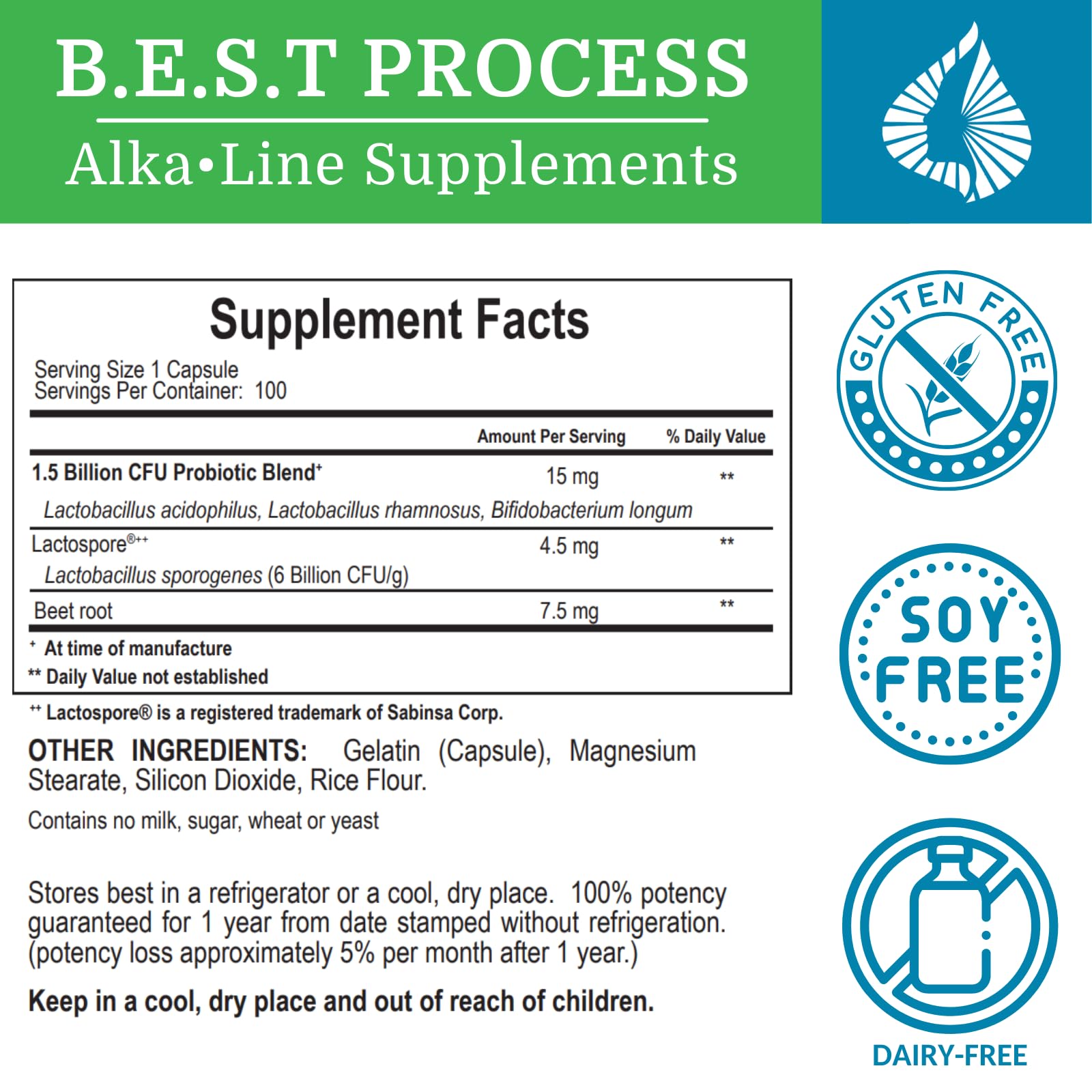 Morter HealthSystem Alkadophilus Best Process Alkaline — No Refrigeration Probiotic & Prebiotic Digestive Supplement — 1.5 Billion CFU of Good Bacteria & Beetroot - dailyvitalstore