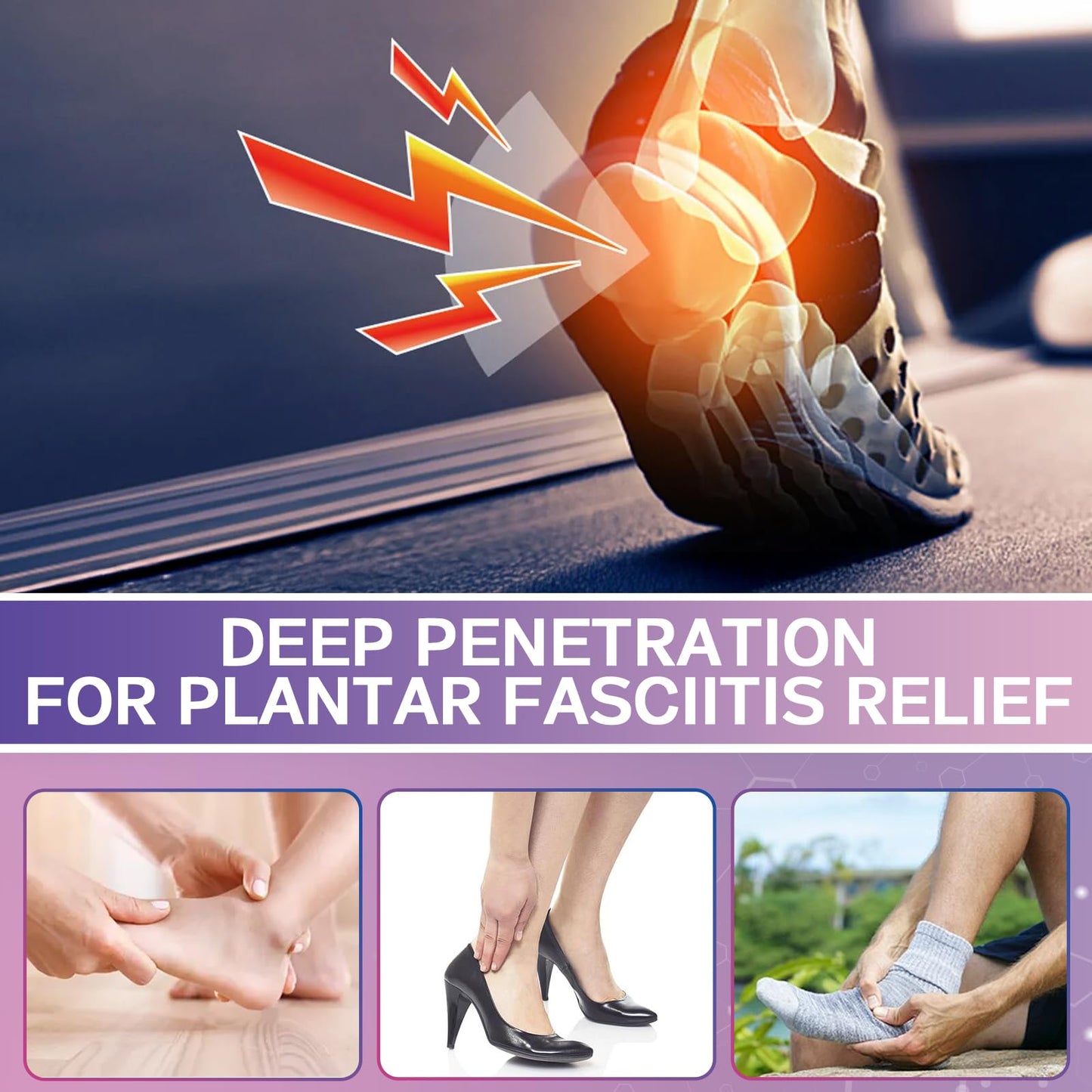 Mosconly Plantar Fasciitis Relief 14 Pcs, Natural Heel Discomfort Relief for Plantar Fasciitis, 12 Hour Maximum Strength Deep Hot, Soothing of Joint Soreness for Heel Discomfort - dailyvitalstore