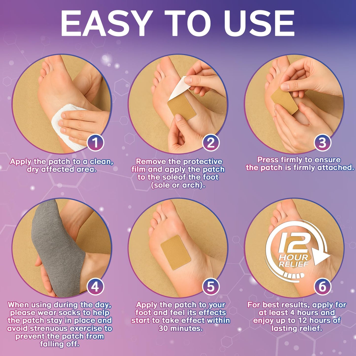 Mosconly Plantar Fasciitis Relief 14 Pcs, Natural Heel Discomfort Relief for Plantar Fasciitis, 12 Hour Maximum Strength Deep Hot, Soothing of Joint Soreness for Heel Discomfort - dailyvitalstore