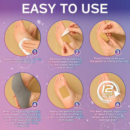 Mosconly Plantar Fasciitis Relief 14 Pcs, Natural Heel Discomfort Relief for Plantar Fasciitis, 12 Hour Maximum Strength Deep Hot, Soothing of Joint Soreness for Heel Discomfort - dailyvitalstore