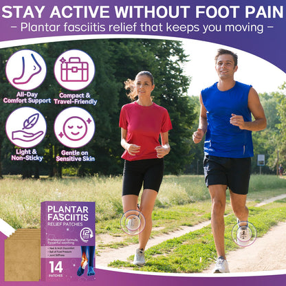 Mosconly Plantar Fasciitis Relief 14 Pcs, Natural Heel Discomfort Relief for Plantar Fasciitis, 12 Hour Maximum Strength Deep Hot, Soothing of Joint Soreness for Heel Discomfort - dailyvitalstore