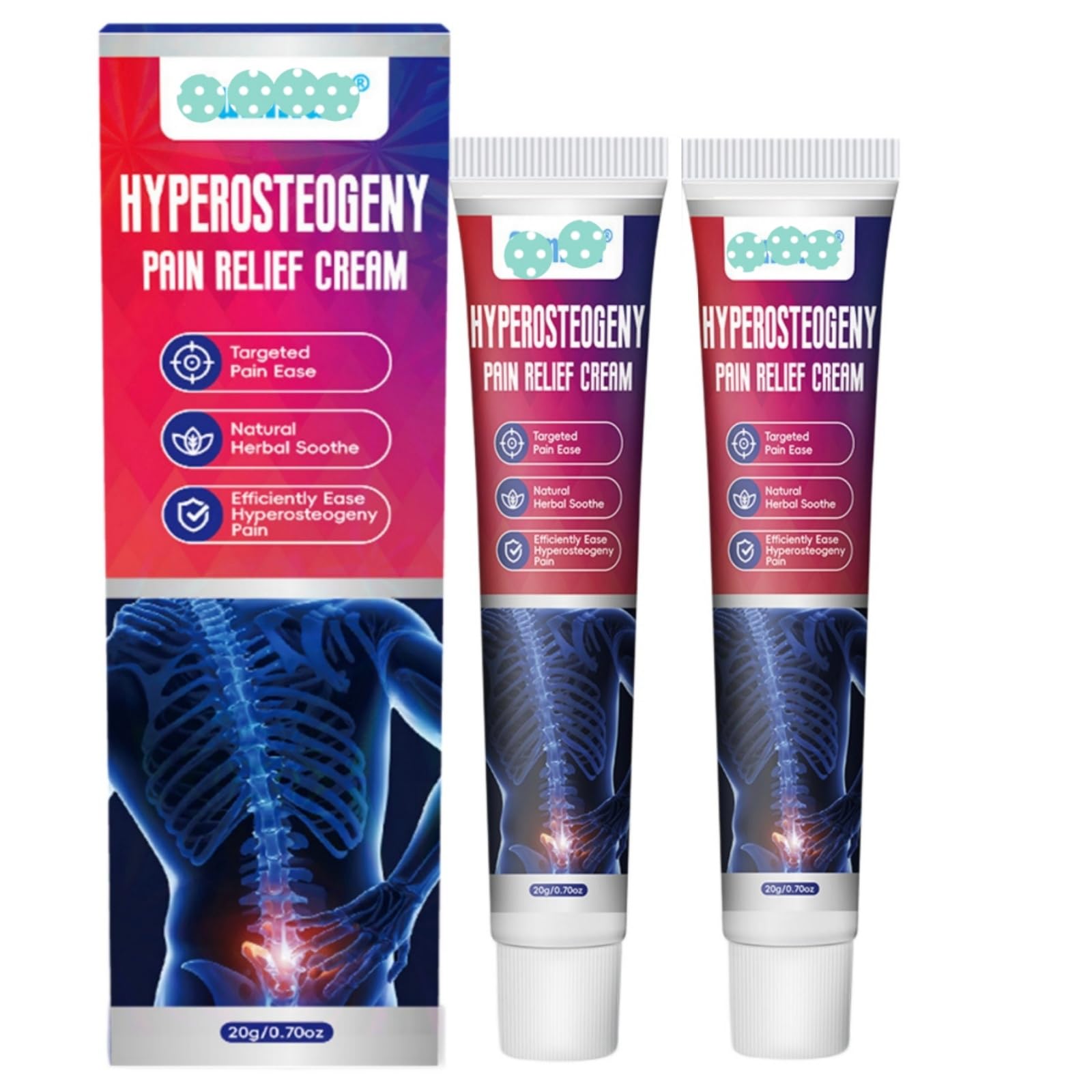 MOSYFEIBI Hyperosteogeny Pain Relief Cream - Natural Herbal Soothing Cream for Joint, Back, Neck & Knee Discomfort, Gentle Topical Massage Cream for Targeted Comfort (2 Boxes) - dailyvitalstore