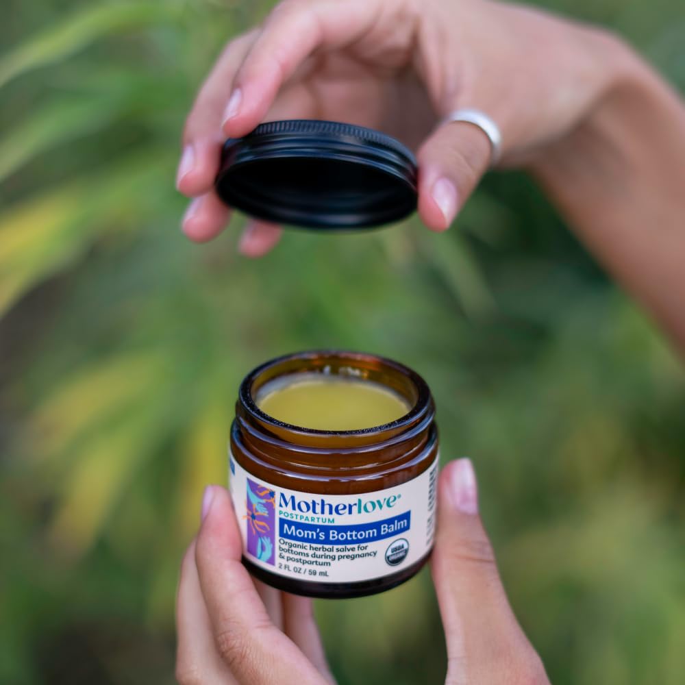 Motherlove Mom's Bottom Balm (1 oz) Organic Herbal Salve w/Witch Hazel for Bottoms During Pregnancy & Postpartum —Non-GMO Ointment - dailyvitalstore