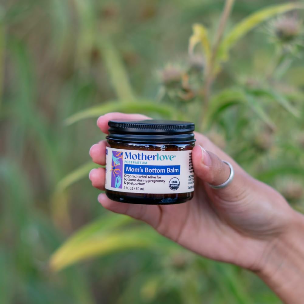 Motherlove Mom's Bottom Balm (1 oz) Organic Herbal Salve w/Witch Hazel for Bottoms During Pregnancy & Postpartum —Non-GMO Ointment - dailyvitalstore