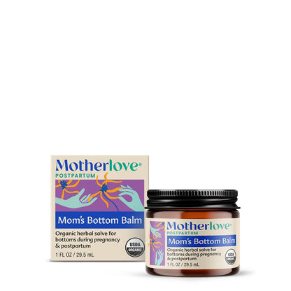 Motherlove Mom's Bottom Balm (1 oz) Organic Herbal Salve w/Witch Hazel for Bottoms During Pregnancy & Postpartum —Non-GMO Ointment - dailyvitalstore
