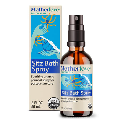 Motherlove Sitz Bath Spray (2 oz) Sitz Bath for Postpartum Care—Herbal Perineal Spray w/Witch Hazel—USDA Organic, Vegan, & Cruelty Free - dailyvitalstore