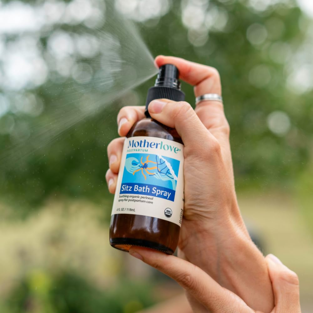 Motherlove Sitz Bath Spray (2 oz) Sitz Bath for Postpartum Care—Herbal Perineal Spray w/Witch Hazel—USDA Organic, Vegan, & Cruelty Free - dailyvitalstore