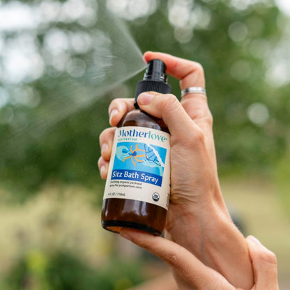 Motherlove Sitz Bath Spray (2 oz) Sitz Bath for Postpartum Care—Herbal Perineal Spray w/Witch Hazel—USDA Organic, Vegan, & Cruelty Free - dailyvitalstore