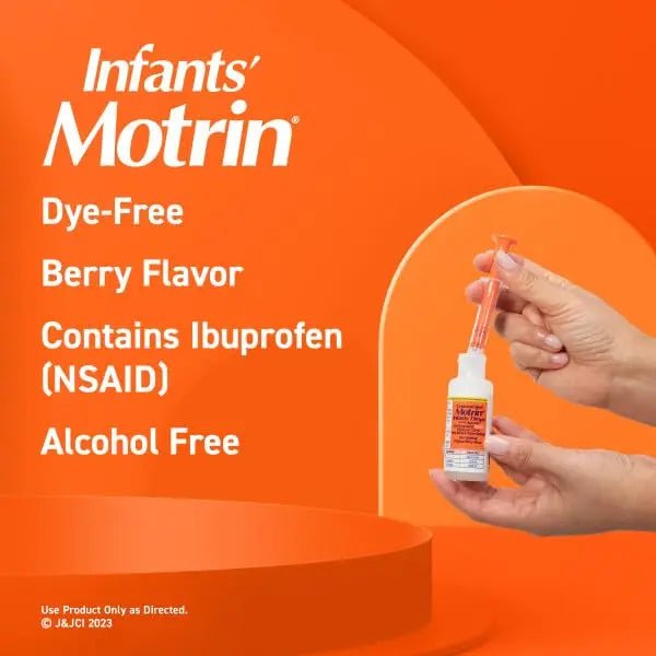 Motrin and Zarbee’s Essentials for Infants Infants' Concentrated Liquid Medicine Drops with Ibuprofen and Zarbee's Baby Coughⱡ Syrup + Immune with Organic Agave + Zinc - dailyvitalstore