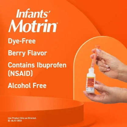 Motrin and Zarbee’s Essentials for Infants Infants' Concentrated Liquid Medicine Drops with Ibuprofen and Zarbee's Baby Coughⱡ Syrup + Immune with Organic Agave + Zinc - dailyvitalstore
