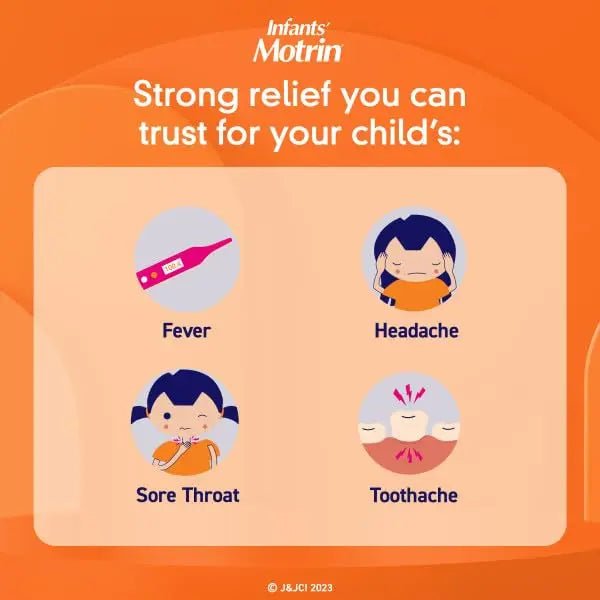 Motrin and Zarbee’s Essentials for Infants Infants' Concentrated Liquid Medicine Drops with Ibuprofen and Zarbee's Baby Coughⱡ Syrup + Immune with Organic Agave + Zinc - dailyvitalstore