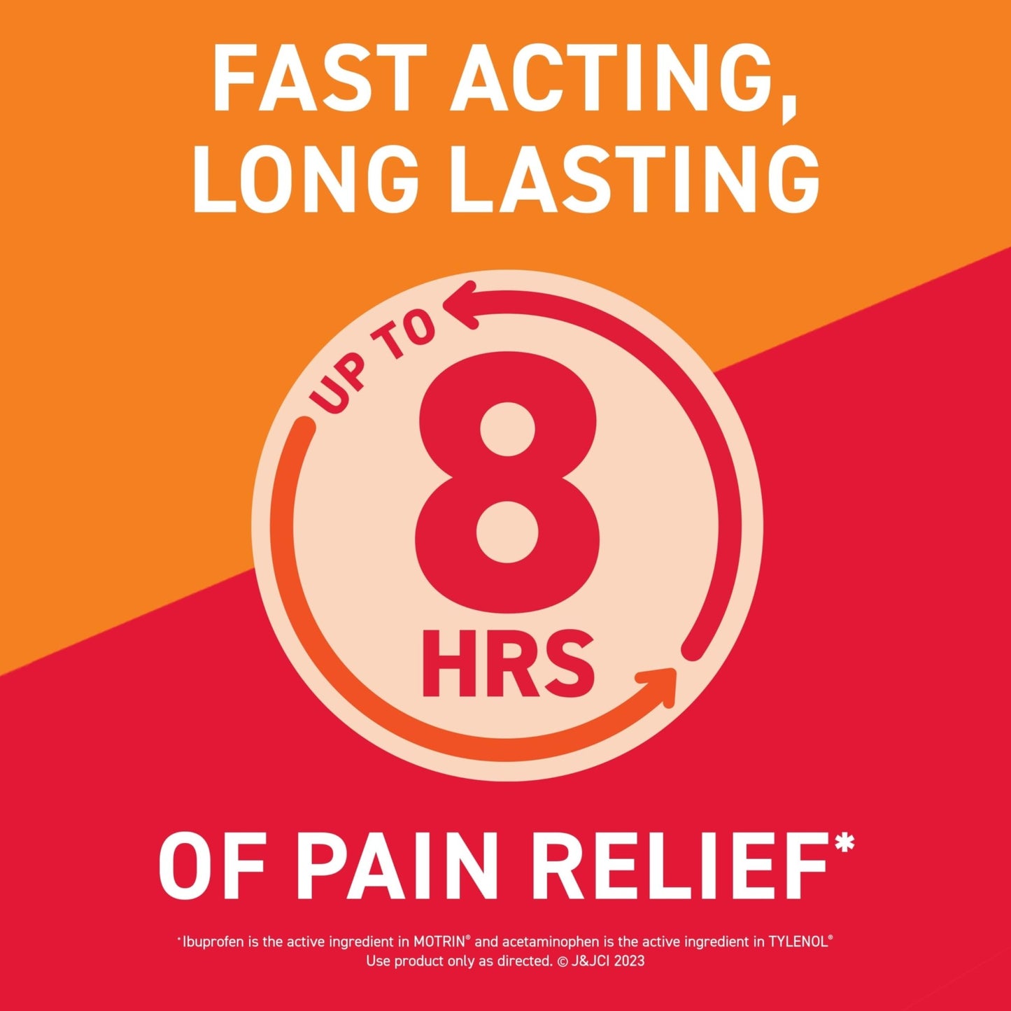 Motrin Dual Action with Tylenol, Ibuprofen & Acetaminophen Fast-Acting, Long Lasting Pain Reliever for Minor Aches & Pains, Ibuprofen (NSAID) 125 mg & Acetaminophen 250 mg, 120 ct - dailyvitalstore