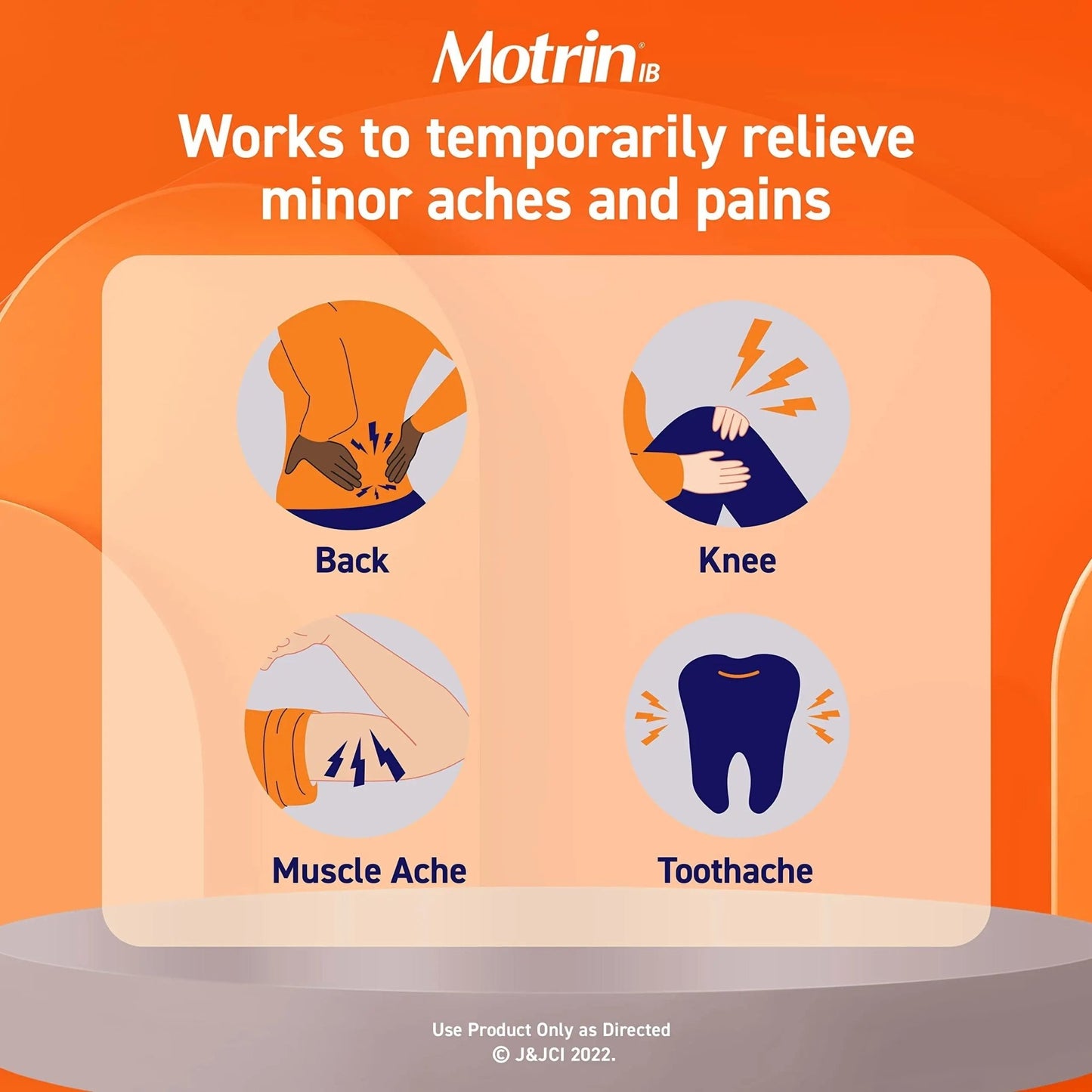 Motrin IB Liquid Gels with 200mg Ibuprofen per Caplet, Pain Reliever & Fever Reducer for Adults, Relief from Minor Arthritis Pain, Muscle Aches, Headache, Menstrual Cramps & Backache, 120 ct - dailyvitalstore