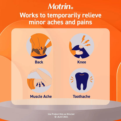 Motrin IB Liquid Gels with 200mg Ibuprofen per Caplet, Pain Reliever & Fever Reducer for Adults, Relief from Minor Arthritis Pain, Muscle Aches, Headache, Menstrual Cramps & Backache, 120 ct - dailyvitalstore