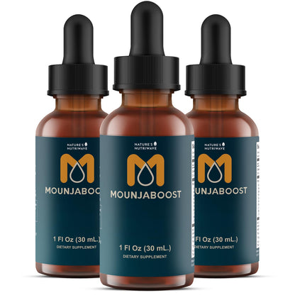 Mounjaboost – Natural Herbal & Plant-Based Supplement with 6 Exotic Nutrients & Botanicals – Made in USA, GMP-Certified, Non-GMO, Easy-to-Take – 30 mL, 3 Month Supply - dailyvitalstore