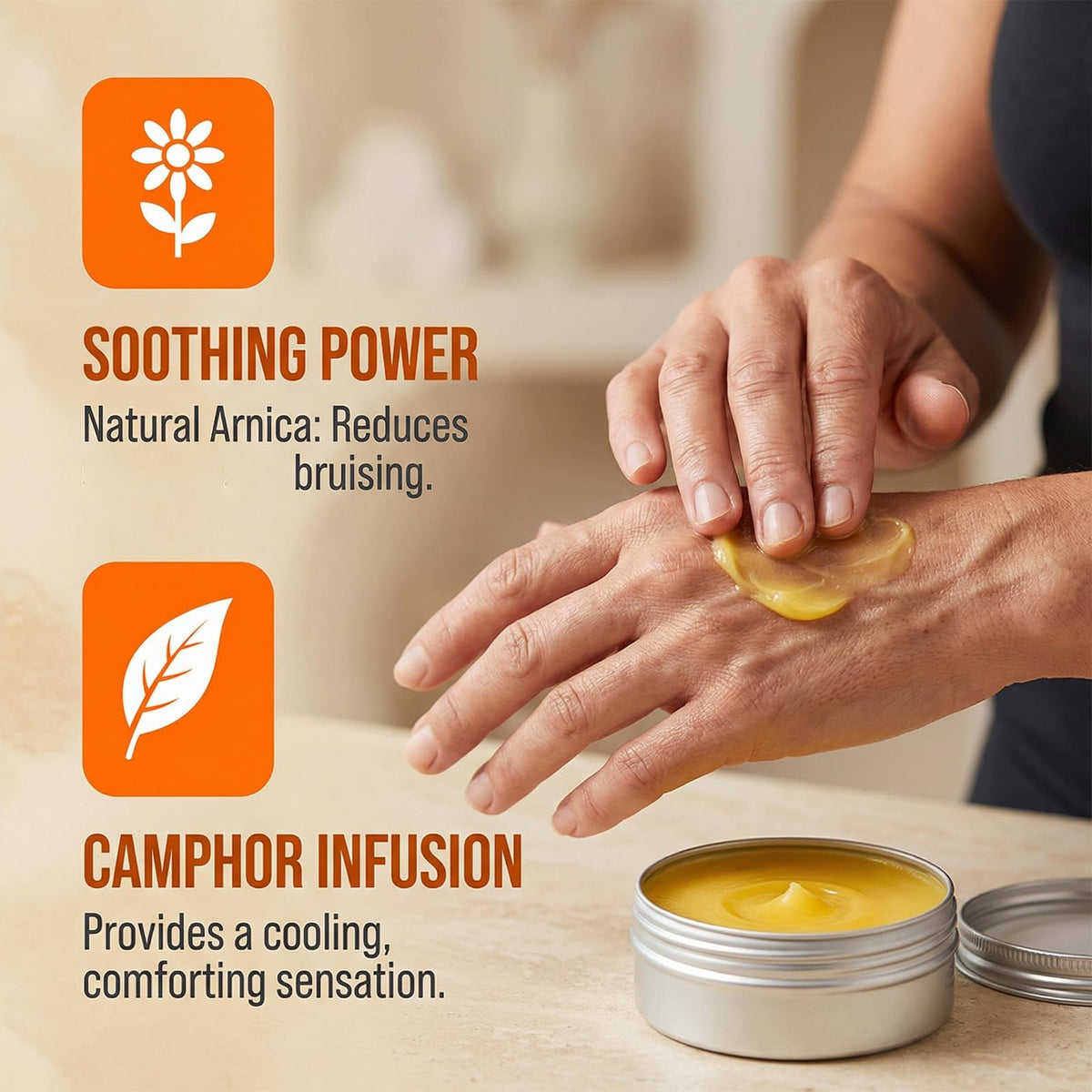 MOUNTAIN 3X 3X Relief Balm, 2.7fl Oz Relief Balm, with Natural Arnica & Camphor, Soothing Neck, Hands & Feet, Non-Greasy Formula, Fast Absorbing (1) - dailyvitalstore
