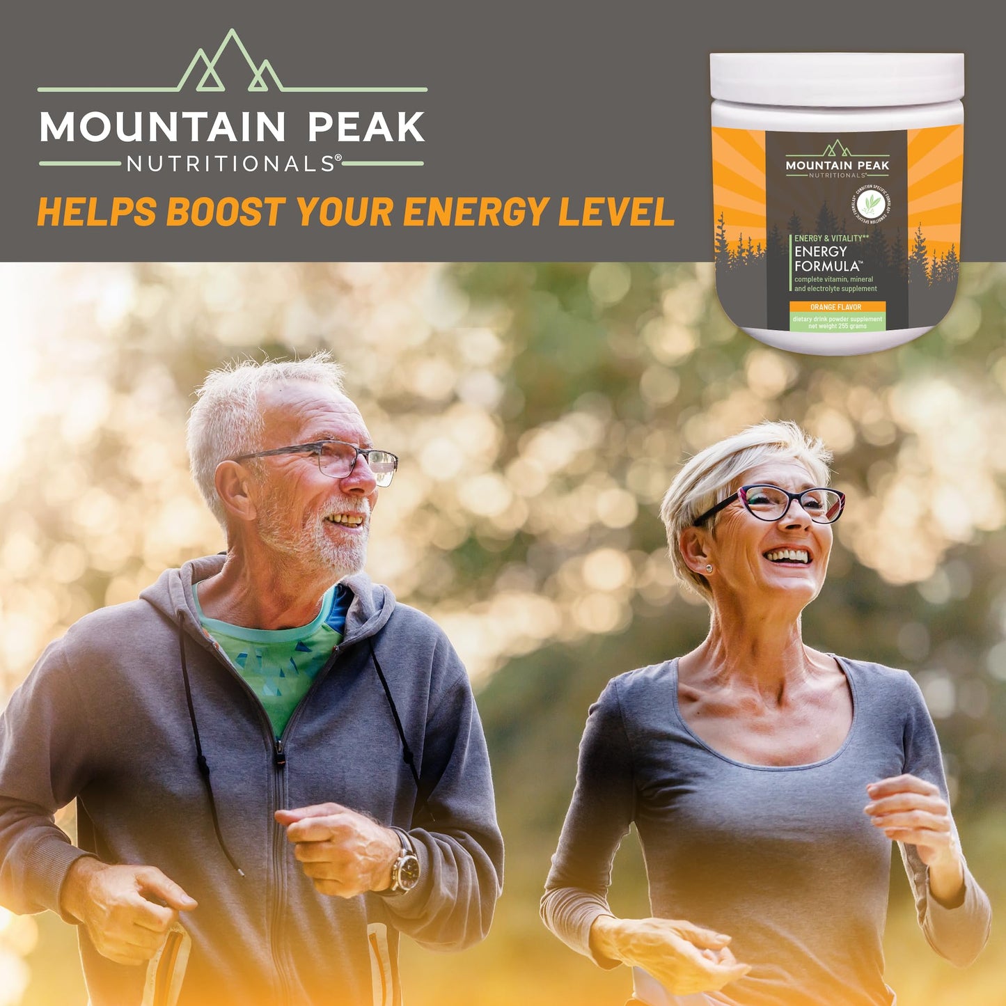 Mountain Peak Nutritionals Energy Formula - All in One Multi-Mineral Powder - Complete Nutrition, Vitamin, Mineral, and Electrolyte Supplement for Men & Women - Orange Flavor (255g, 30 Servings) - dailyvitalstore