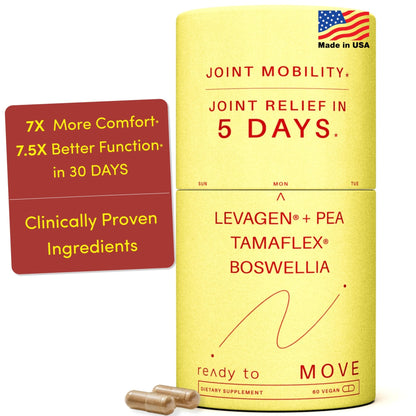 MOVE Fast Acting Joint Supplements | Tamaflex® Turmeric & Tamarind, Levagen®+ PEA Palmitoylethanolamide, Boswellia Serrata, Bioperine® Black Pepper Extract | Joint Support & Mobility | 60 Vegan Caps - dailyvitalstore