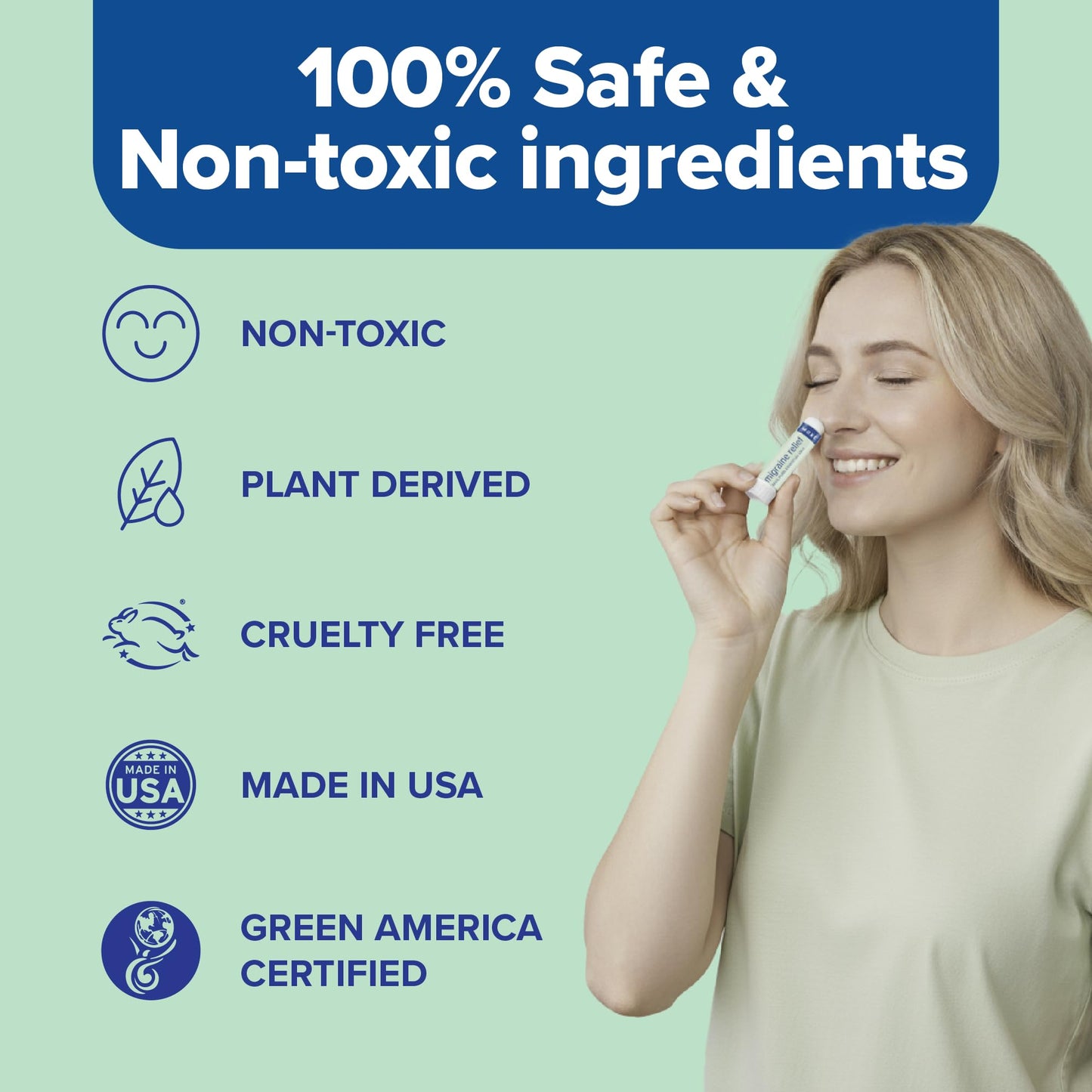 MOXE Migraine Rollon Stick & Nasal Inhaler, Fast Cooling Comfort for Headaches & Tension, Non-Medicated Soothing Vapors, Peppermint, Eucalyptus, and Other Essential Oils, Metal Roller, Made in USA - dailyvitalstore