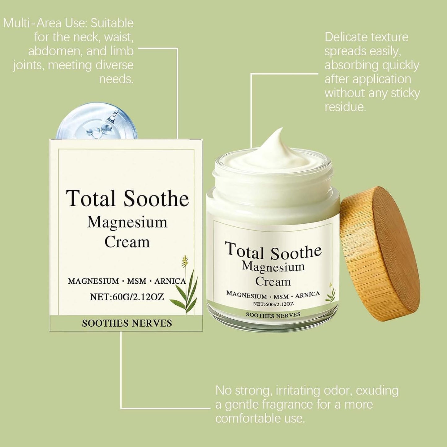 MQN Magnesium Joint Cream with Mineral Delivery Formula & Arnica – Fast Absorbing, Non-Greasy Topical for Everyday Joint & Muscle Relaxation - dailyvitalstore