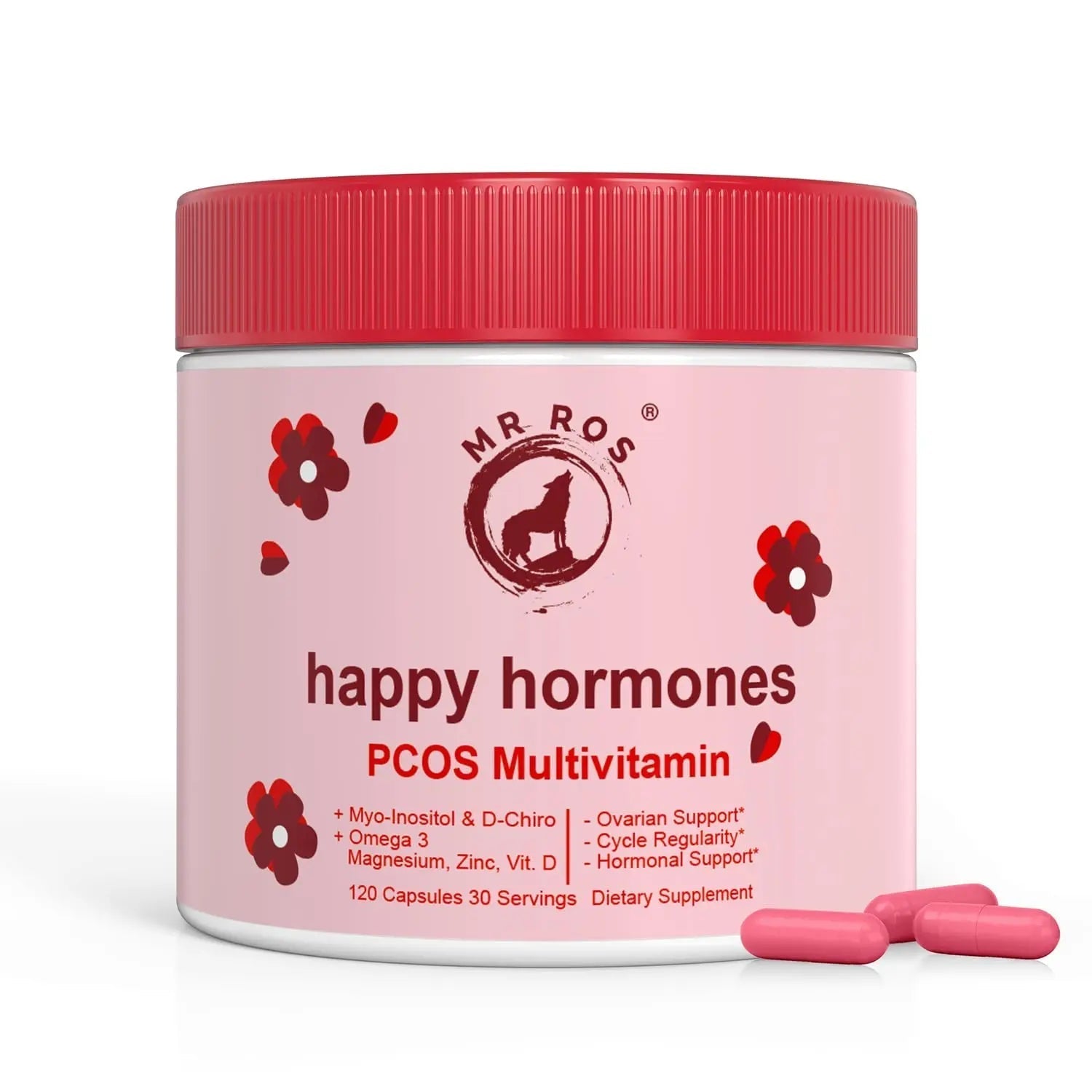 Mr Ros PCOS Multivitamin for Women – Happy Hormones Formula – Myo & D-Chiro Inositol 40:1, Omega-3, Vitamin D3, Zinc & Magnesium - dailyvitalstore