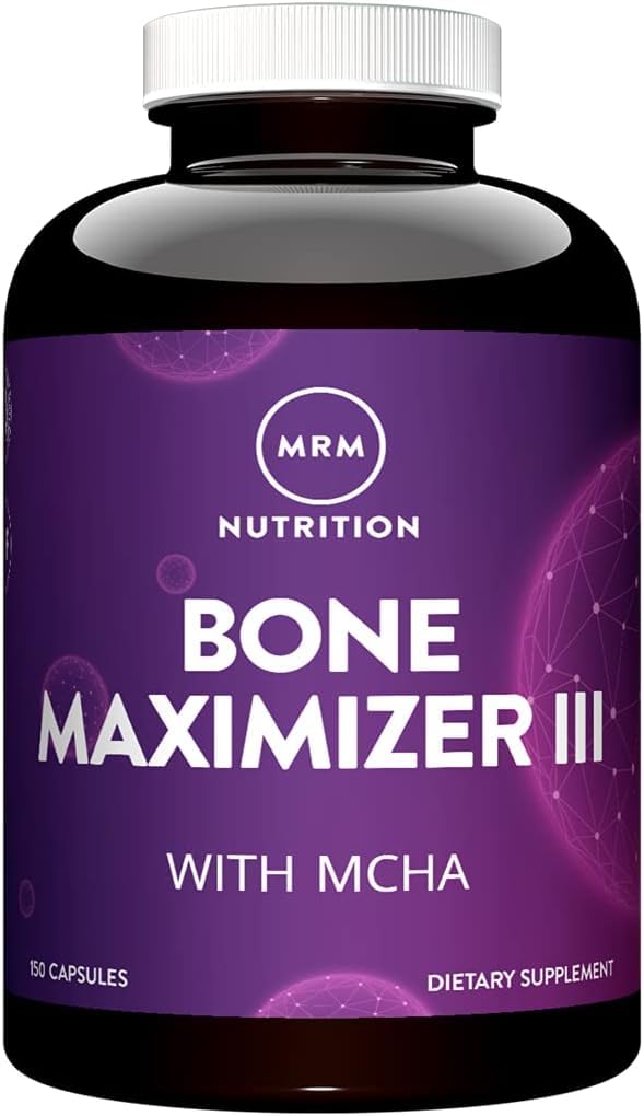 MRM Nutrition Bone Maximizer® III | with MCHA + Vitamin D3 + Vitamin K2 | Bone Health | High Potency | Key Vitamins and Minerals for Bones | 50 Servings - dailyvitalstore