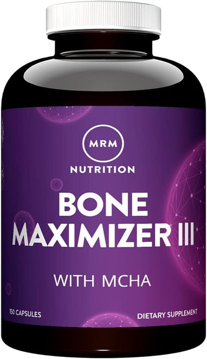 MRM Nutrition Bone Maximizer® III | with MCHA + Vitamin D3 + Vitamin K2 | Bone Health | High Potency | Key Vitamins and Minerals for Bones | 50 Servings - dailyvitalstore