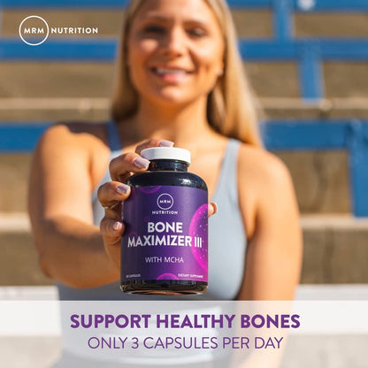 MRM Nutrition Bone Maximizer® III | with MCHA + Vitamin D3 + Vitamin K2 | Bone Health | High Potency | Key Vitamins and Minerals for Bones | 50 Servings - dailyvitalstore