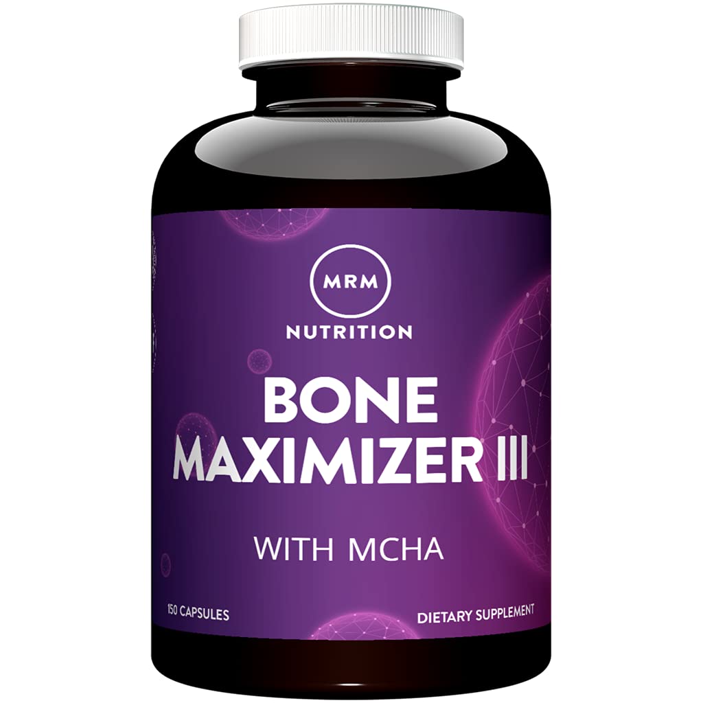 MRM Nutrition Bone Maximizer® III | with MCHA + Vitamin D3 + Vitamin K2 | Bone Health | High Potency | Key Vitamins and Minerals for Bones | 50 Servings - dailyvitalstore