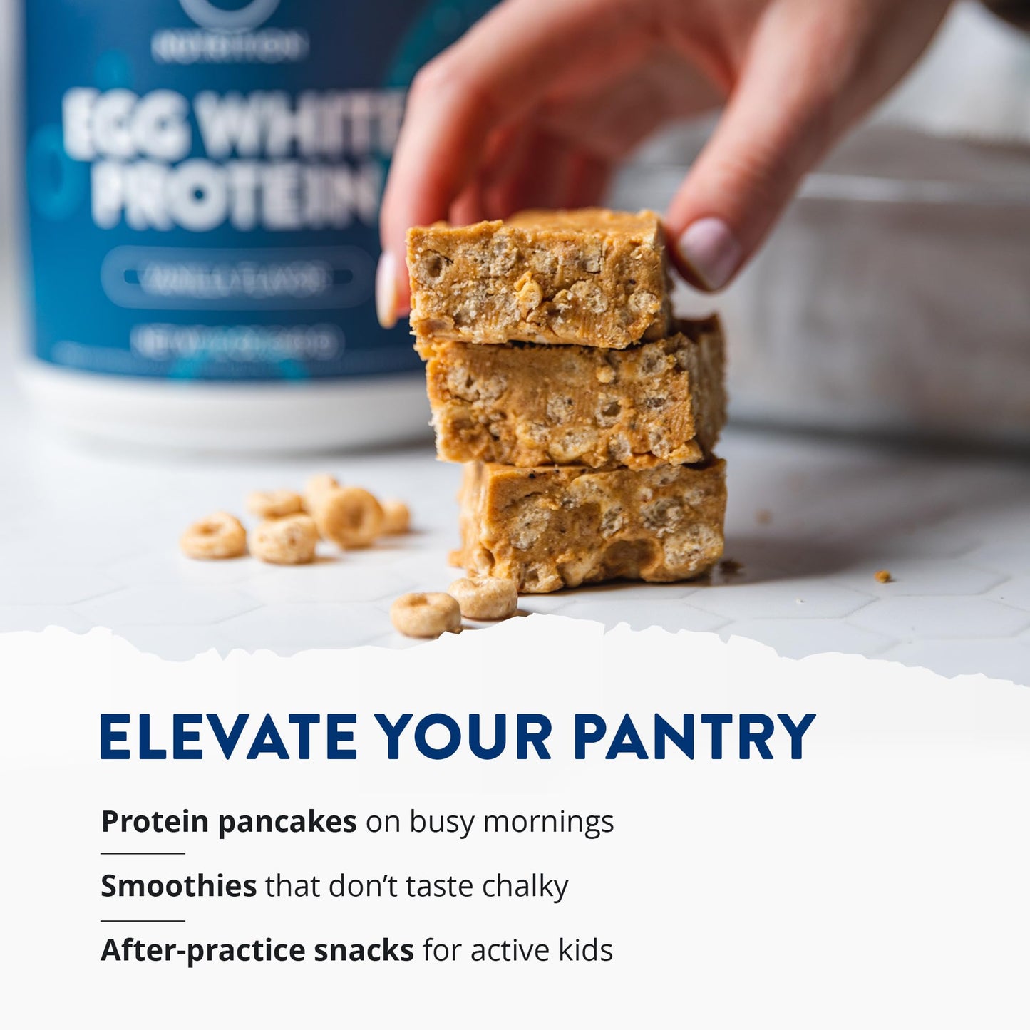 MRM Nutrition Egg White Protein - Sugar Free Vanilla Flavored Powder, 23g Fat-Free Protein with Digestive Enzymes, Free of Dairy, Gluten, and Soy, High Biological Value - 20 Servings - dailyvitalstore