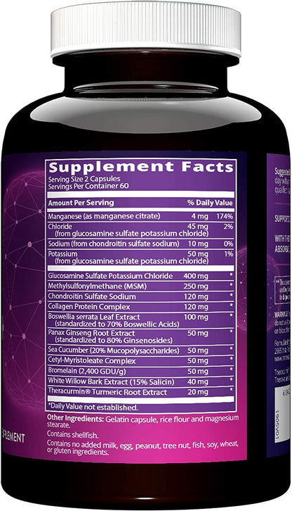 MRM Nutrition Joint Synergy™+ | Joint Health | with Theracurcumin® | Gluten-Free | 120 Capsules - dailyvitalstore