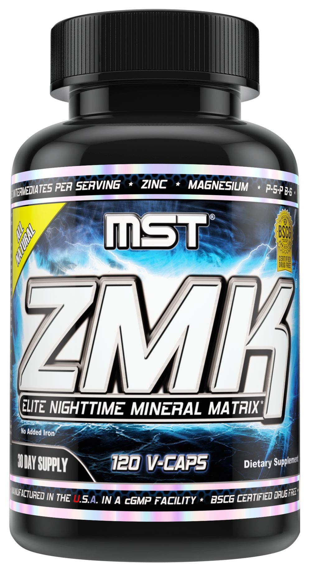 MST ZMK (Zinc & Magnesium as Krebs Chelates (as Citrate, Fumarate, Malate, Succinate, Alpha-Keto-Glutarate. With Mineral Support Blend & Trace Minerals. Support ATP, Sleep, Muscle Recovery, 120 V Caps - dailyvitalstore