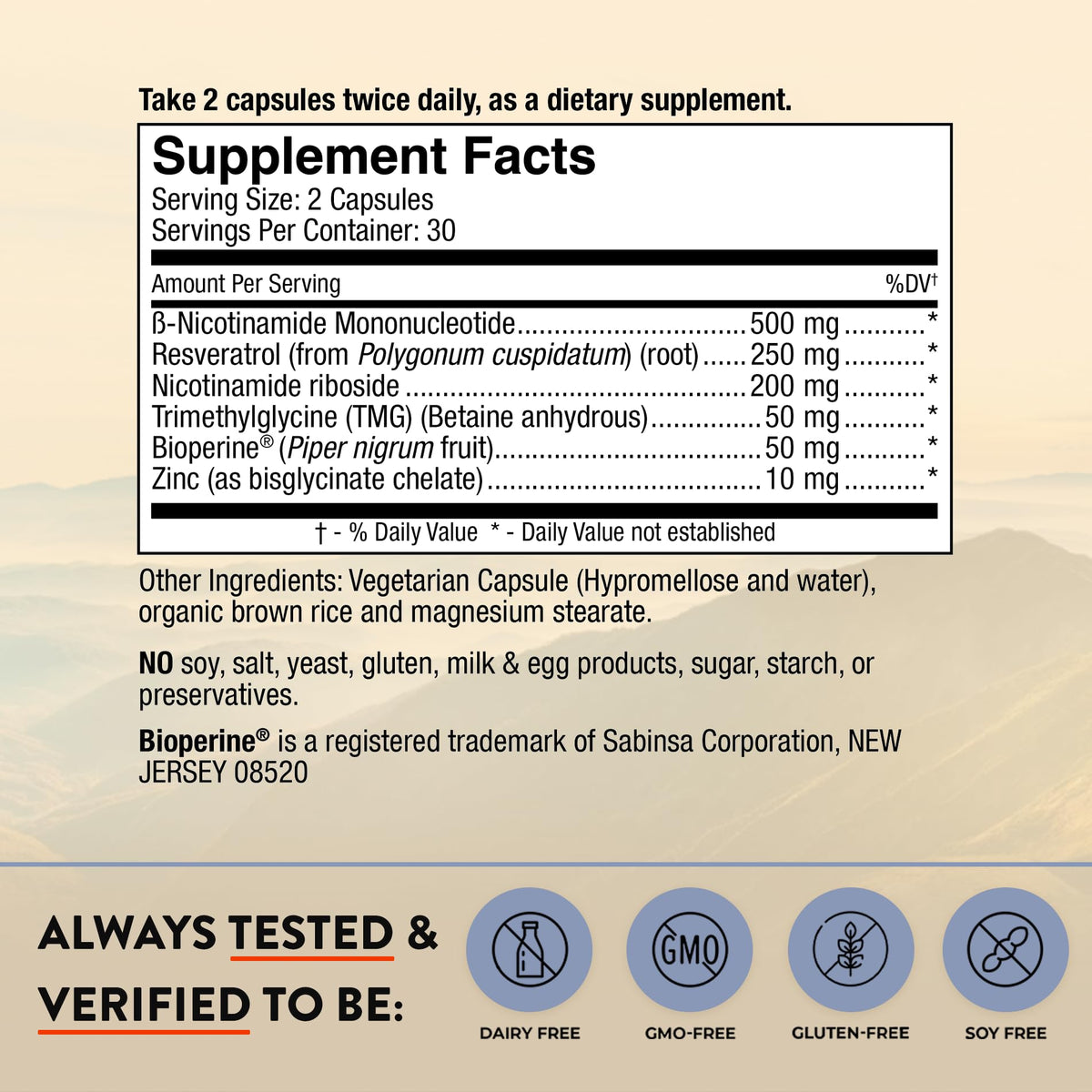 Mt. Angel Vitamins NMN Supplement + NR with Resveratrol & TMG, Dual NAD+ Precursors for Cellular Energy & Healthy Aging, 60 Capsules - dailyvitalstore