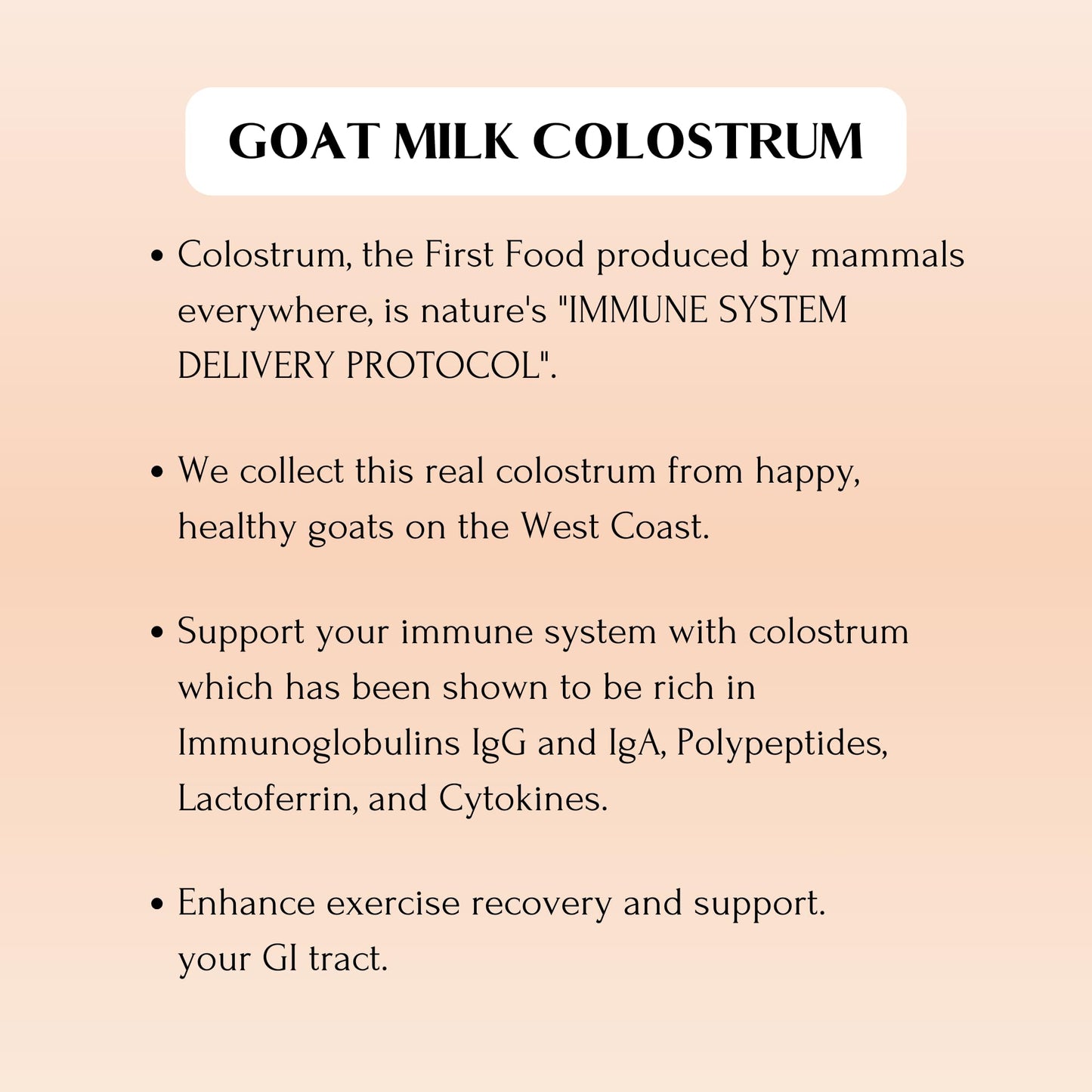 Mt. Capra Goat Colostrum | for Healthy Immune System, Gut, and Athletic Performance | Grass-Fed, High in Immunoglobulins | 30 Servings - 120 Capsules - dailyvitalstore