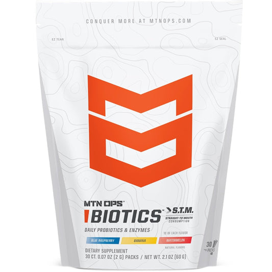 MTN OPS Biotics STM On‑the‑Go Probiotic Supplement for Gut Health, Digestion & Immune Support – Sugar‑Free, Natural Flavors Variety Pack, 30 Servings – Fast, Convenient Daily Gut Health Formula - dailyvitalstore