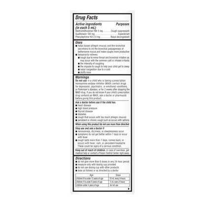 Mucinex Children's Multi-Symptom Cold Medicine, Kids Cough Medicine, Mucinex Kids Medicine/Decongestant with Dextromethorphan HBr, Guaifenesin, Phenylephrine HCl, Very Berry Flavor Liquid, 4 Fl Oz - dailyvitalstore