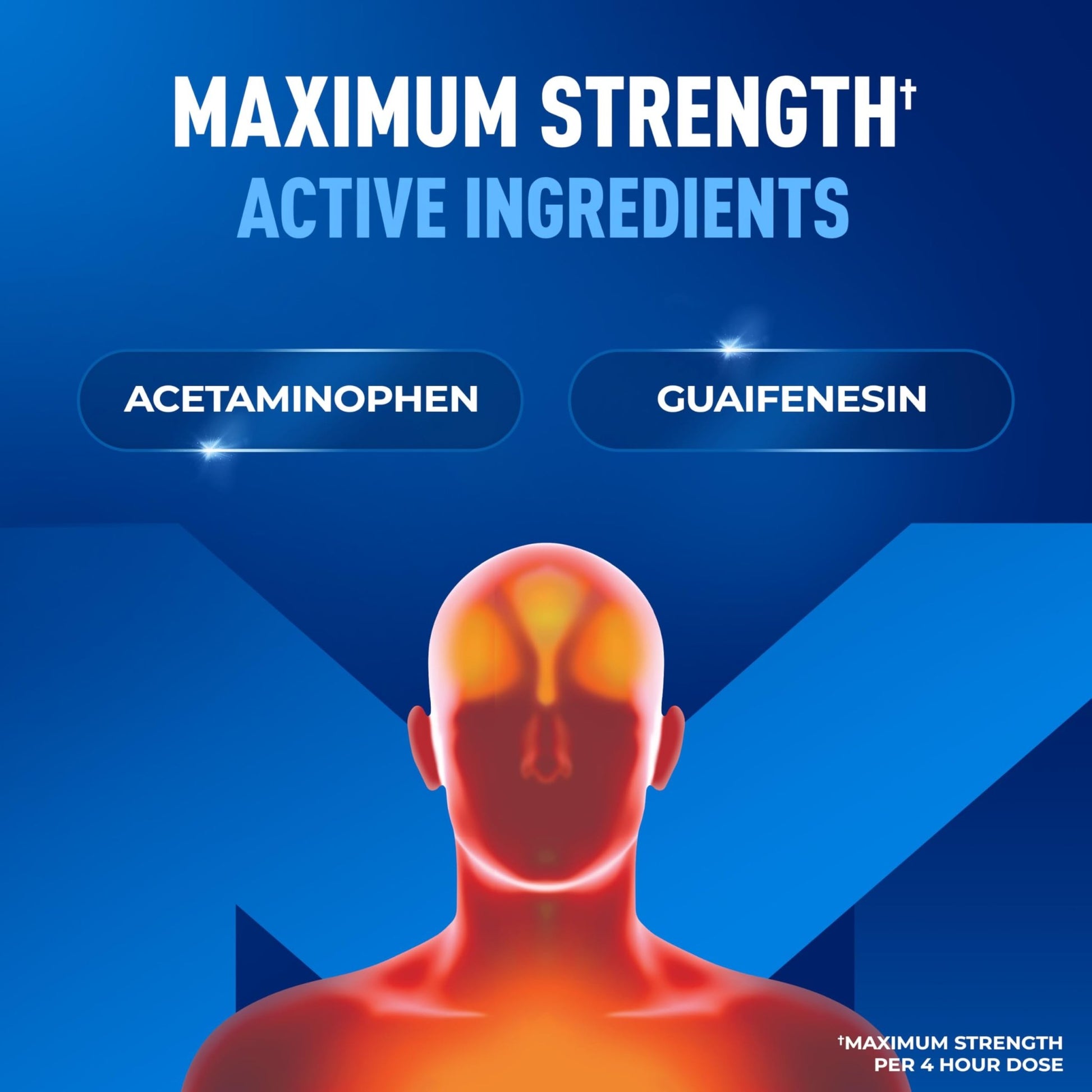 Mucinex Rapid Clear Maximum Strength Cold Medicine & Expectorant, Fever, Pain, Headache, & Excess Mucus Relief with Acetaminophen & Guaifenesin, Rapid Release Caplets for Adults, 20 Count - dailyvitalstore