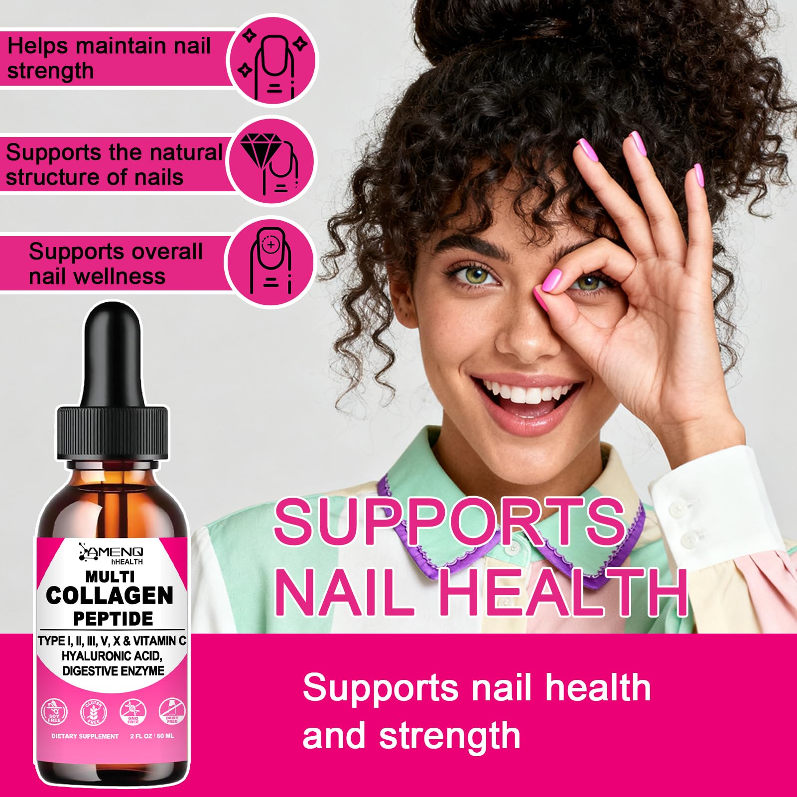 Multi Collagen Peptides Liquid Drops for Women & Men, Hydrolyzed Collagen Peptides Type - dailyvitalstore