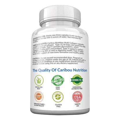 Multi Collagen Pills - 180 Collagen Pills - Type I, II, III, V & X Collagen Capsules - Unique Blend of Collagen Peptides Capsules - Wild Fish, Eggshell, - dailyvitalstore