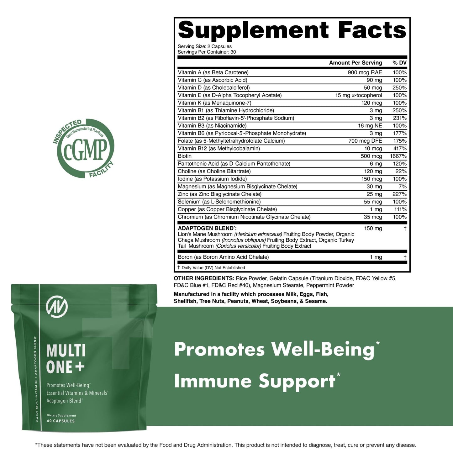 MultiOne Men & Women’s Daily Multivitamin - Essential Nutrients and Minerals for Optimal Health (60 Capsules) - dailyvitalstore