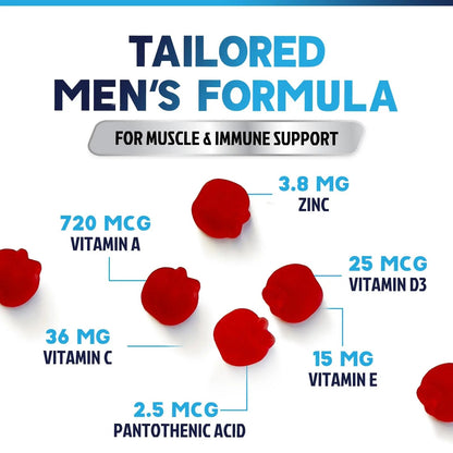 Multivitamin for Men - Complete Daily Mens Multivitamin Gummies with Vitamin D, B Vitamins, Zinc & More - Energy, Memory, Focus & Immune Health Support - dailyvitalstore