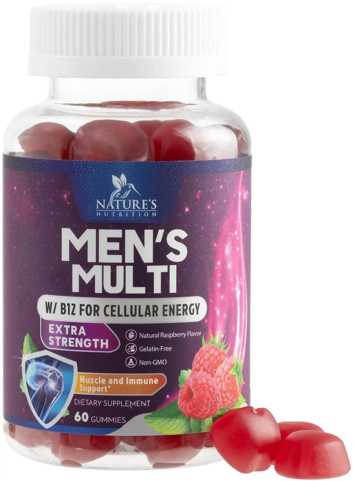 Multivitamin for Men - Complete Daily Mens Multivitamin Gummies with Vitamin D, B Vitamins, Zinc & More - Energy, Memory, Focus & Immune Health Support - dailyvitalstore