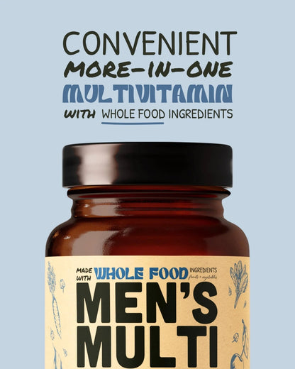Multivitamin for Men - Daily Men’s Multivitamin - Methylated B Complex with Whole Food Ingredients, Vitamin B12, Folate - dailyvitalstore