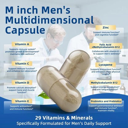 Multivitamin for Men - Methylated Multivitamin Supports Energy & Metabolism, Liver & Digestive*, Daily Men's Vitamins - dailyvitalstore