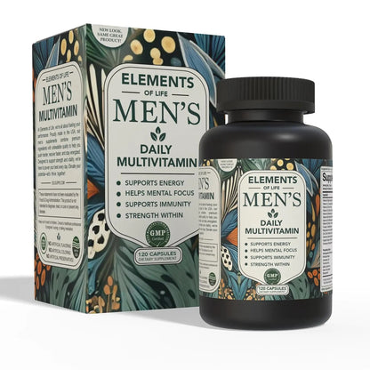Multivitamin for Men with Vitamin D, K2, Zinc, Vitamin B12, A, E, B6, Calcium – Immune Health & Energy Support Daily Mens Multivitamins - dailyvitalstore
