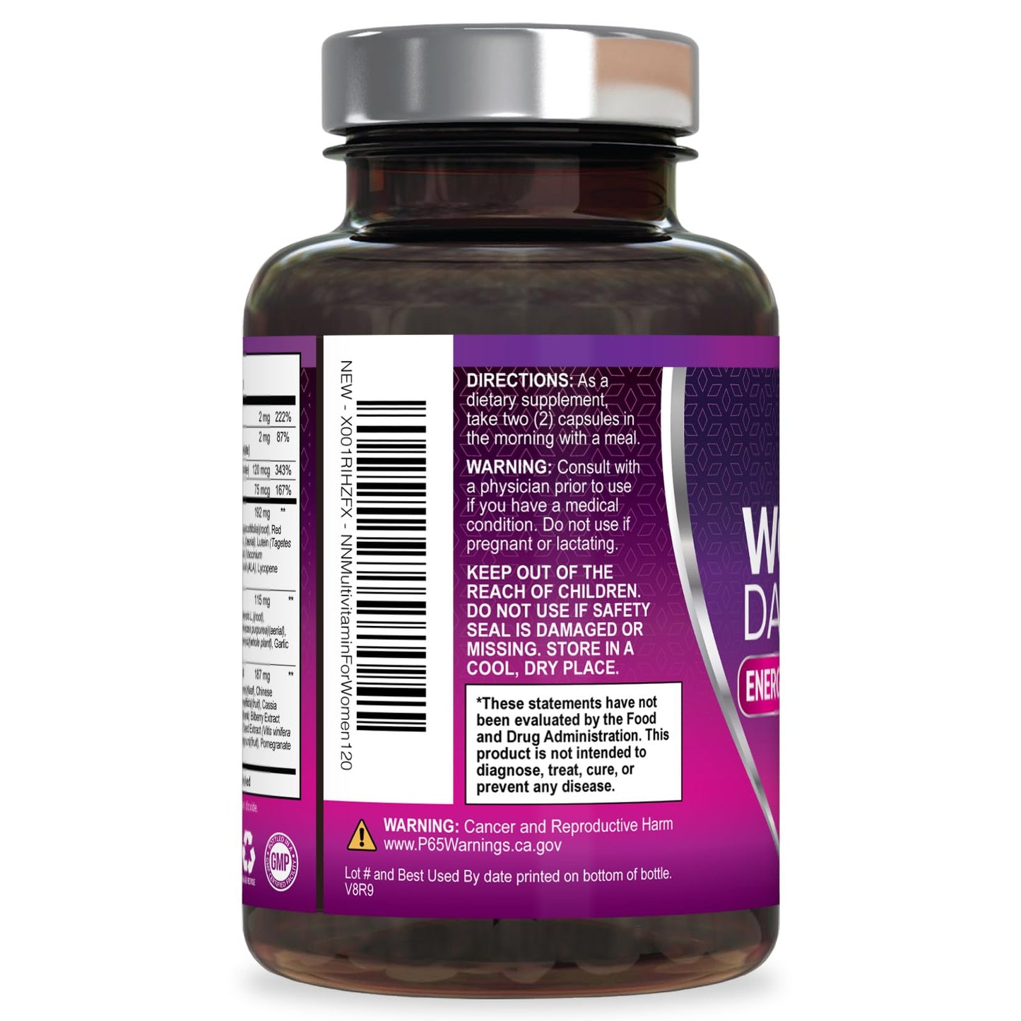 Multivitamin for Women - with Vitamins A, C, D, E, B6, B12, Zinc, Calcium & Magnesium, Womens Daily Multi Vitamin Multimineral Supplement for Bone Health, Energy & Immune Support - 120 Capsules - dailyvitalstore