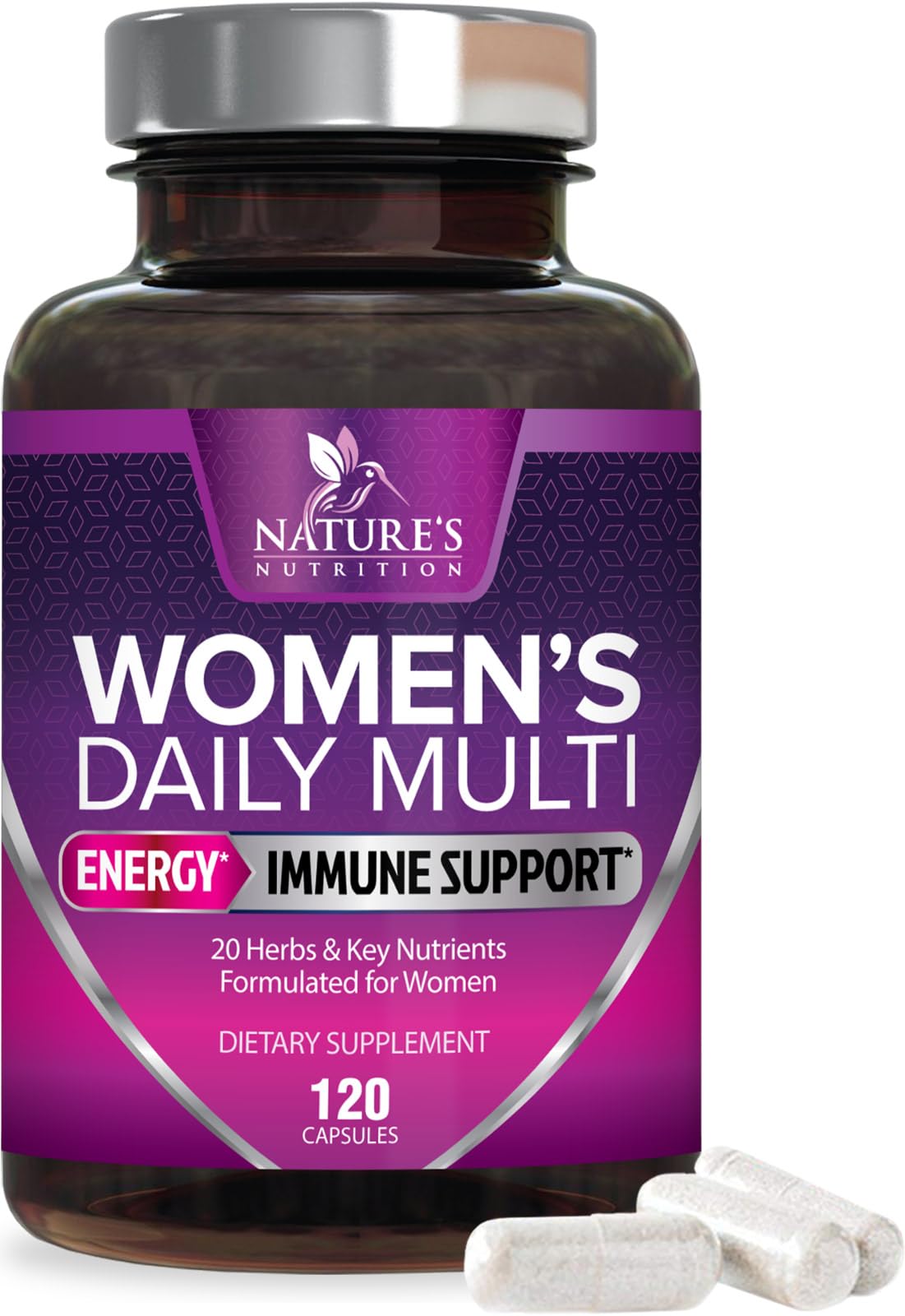 Multivitamin for Women - with Vitamins A, C, D, E, B6, B12, Zinc, Calcium & Magnesium, Womens Daily Multi Vitamin Multimineral Supplement for Bone Health, Energy & Immune Support - 120 Capsules - dailyvitalstore