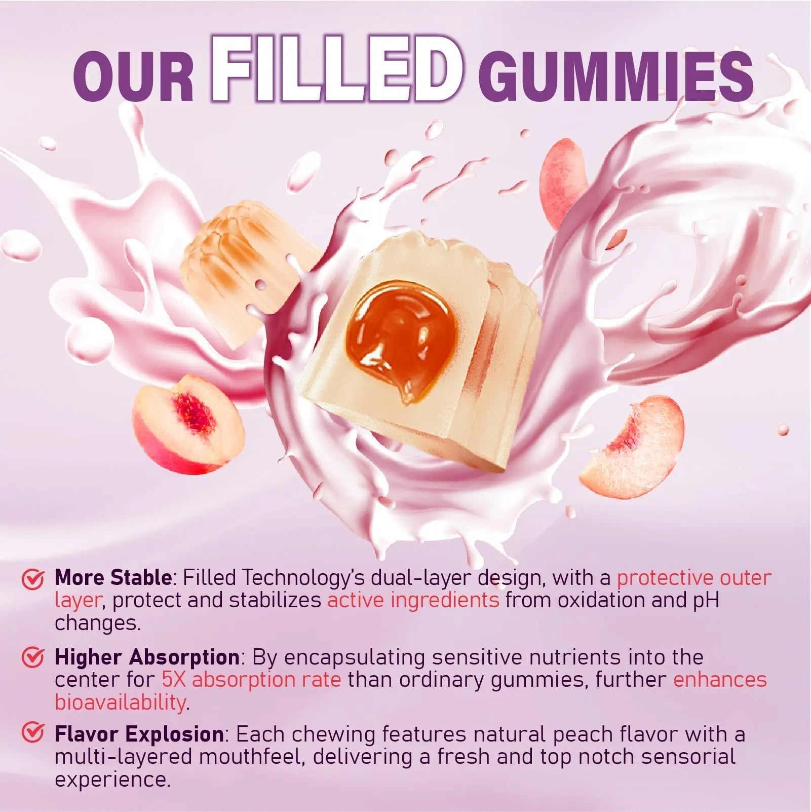 Multivitamin Gummies for Women 50 Plus - with Omega 3, Coenzyme Q10, Iron, Calcium, Zinc, Vitamin A, C, D3, E, K2, B Complex, Folate - dailyvitalstore