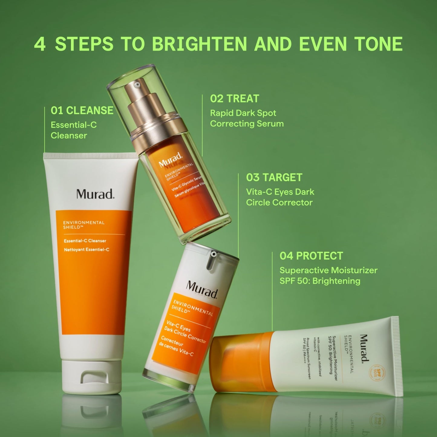 Murad Vita-C Glycolic Serum - Advanced Brightening Vitamin C and Glycolic Acid Face Serum for Improved Skin Tone and Texture - Gold-Stabilized Vitamin C - dailyvitalstore